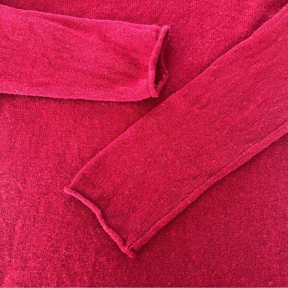 Philosophy Dane Lewis Deep Red 100% Cashmere Crew Neck Sweater Sz M - Picture 11 of 16